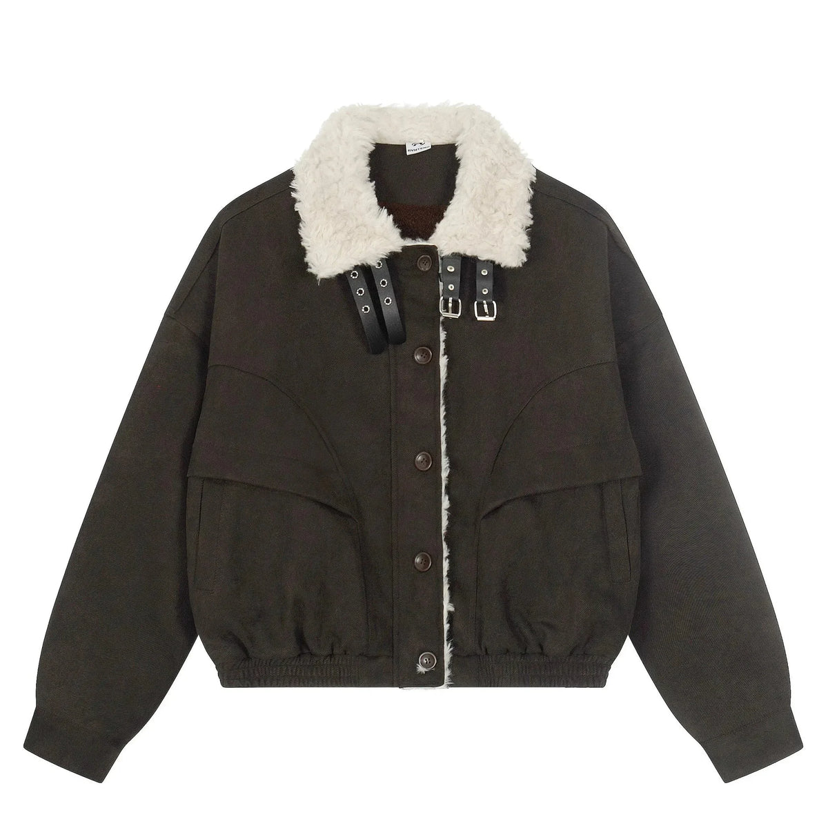 Retro Suede Wool Collar Jacket