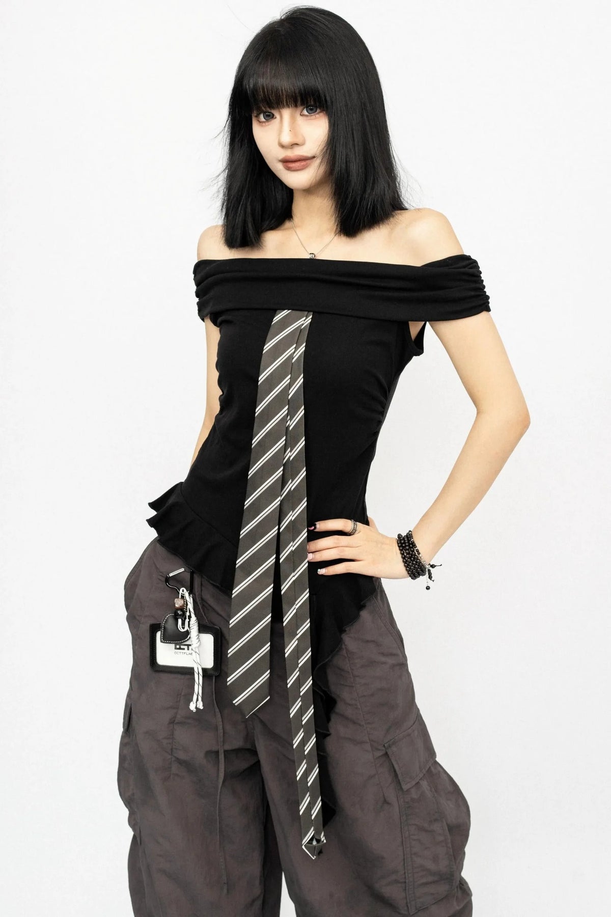 Retro Summer Shoulder Top