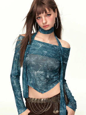 Retro Sweet Cool Style Printed T-Shirt