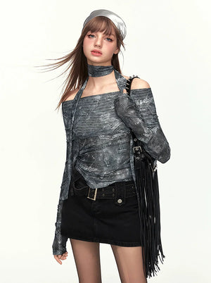 Retro Sweet Cool Style Printed T-Shirt