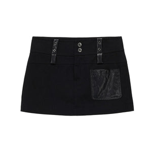 Retro Textured Structured Skirt
