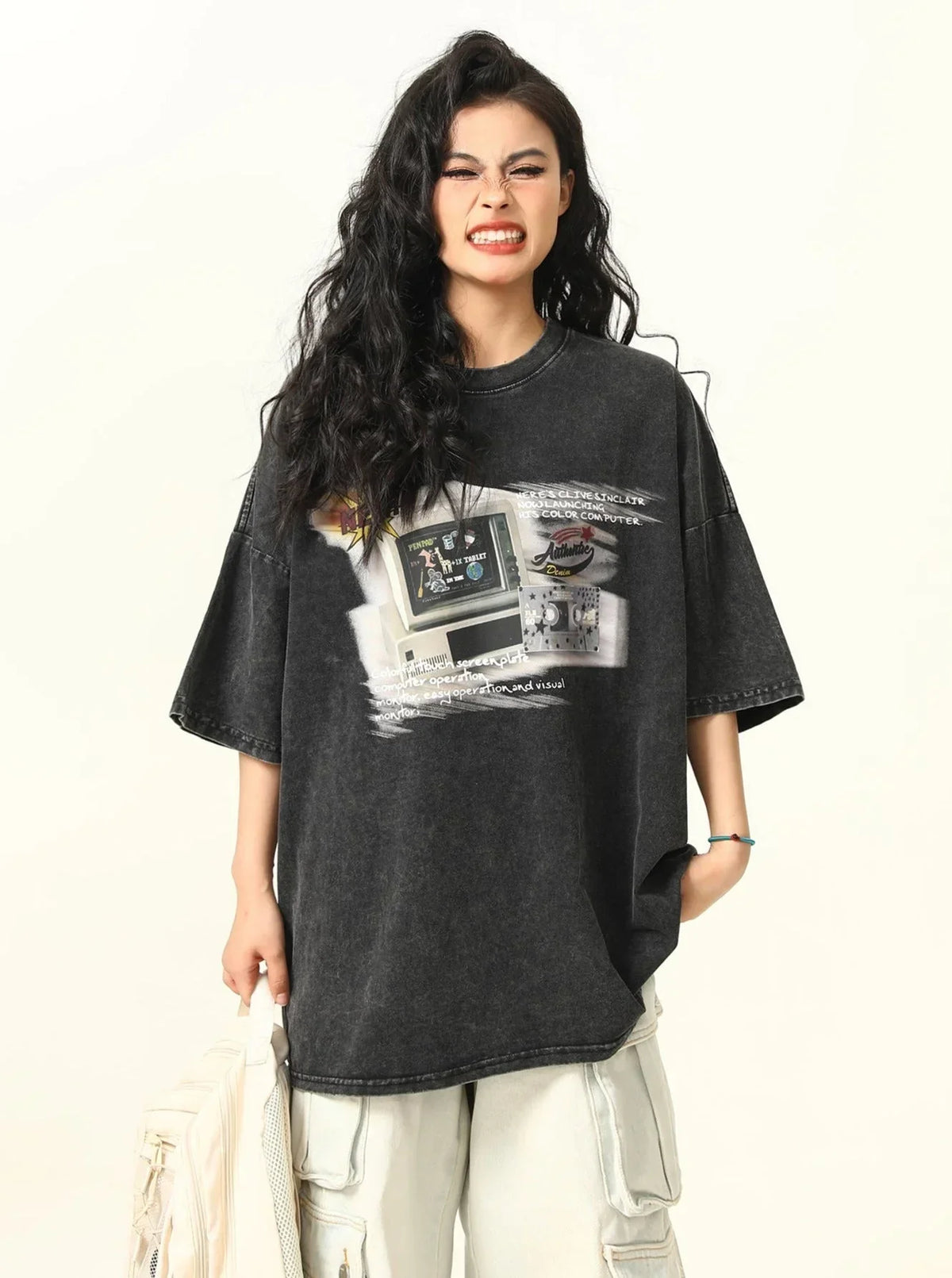 Retro TV Printed Short Sleeve T-Shirt