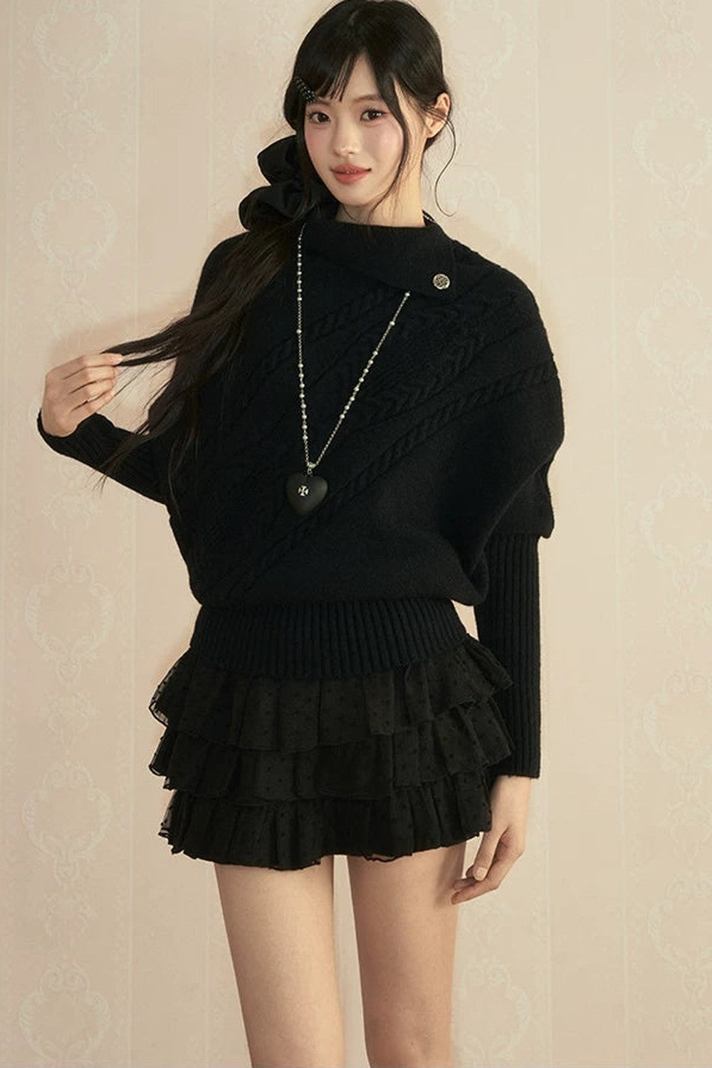 Retro Twist Knit Sweater