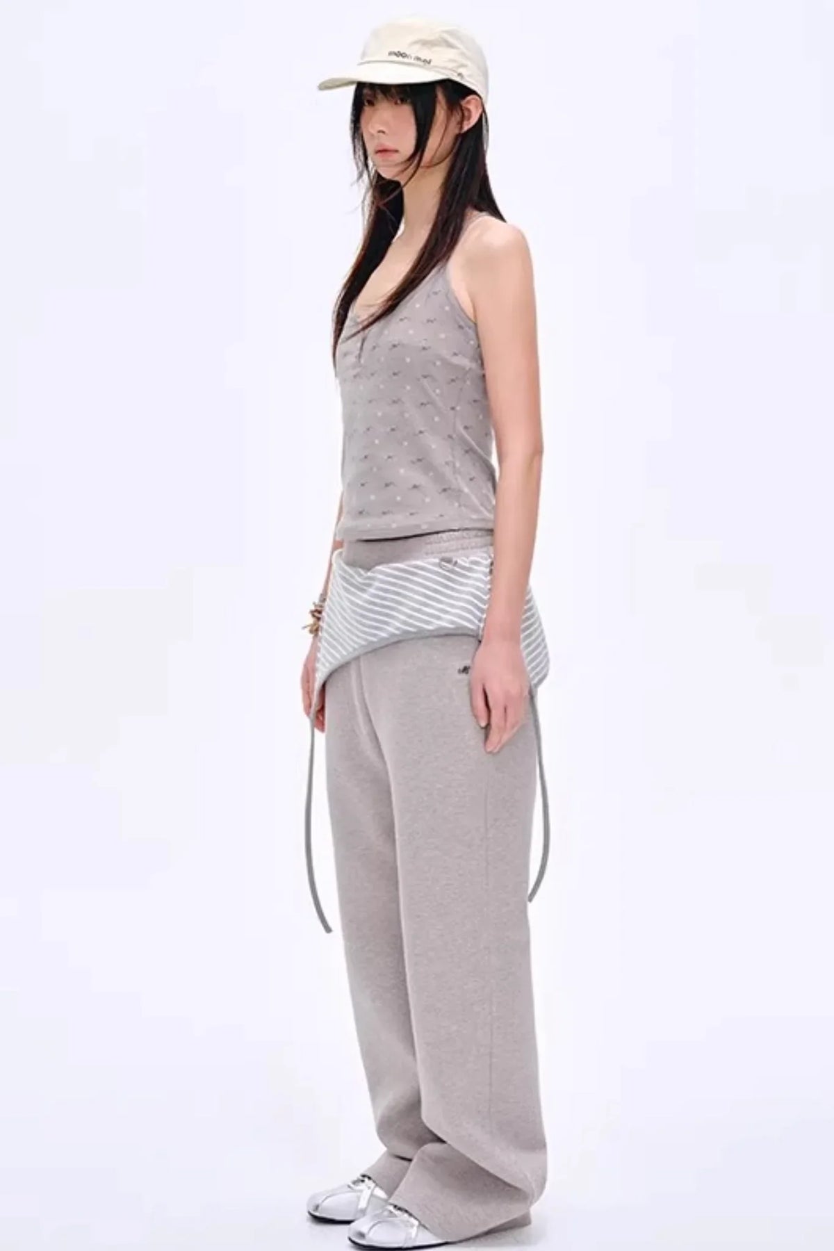 Retro U-Neck Slim-Fit Top