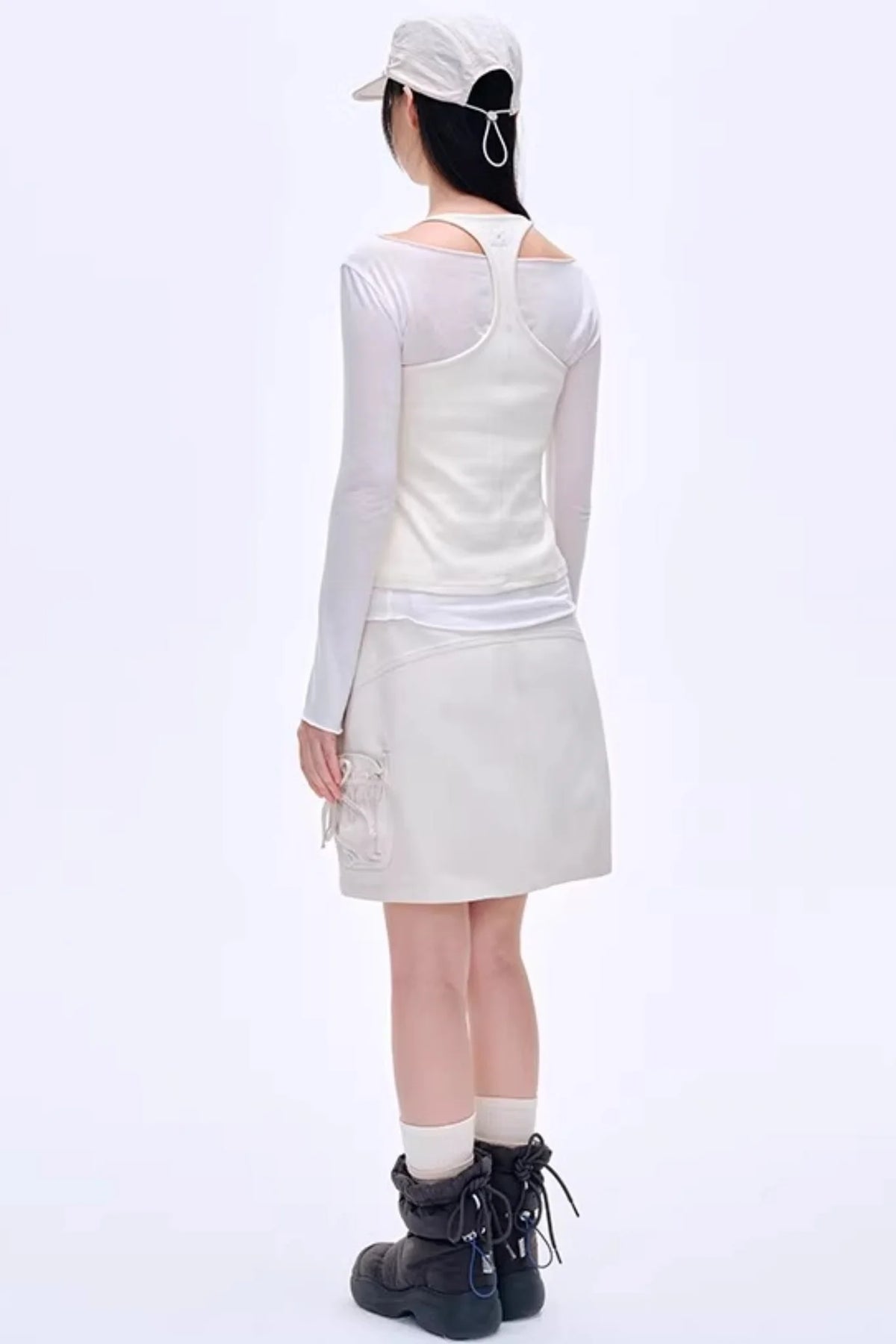 Retro U-Neck Slim-Fit Top