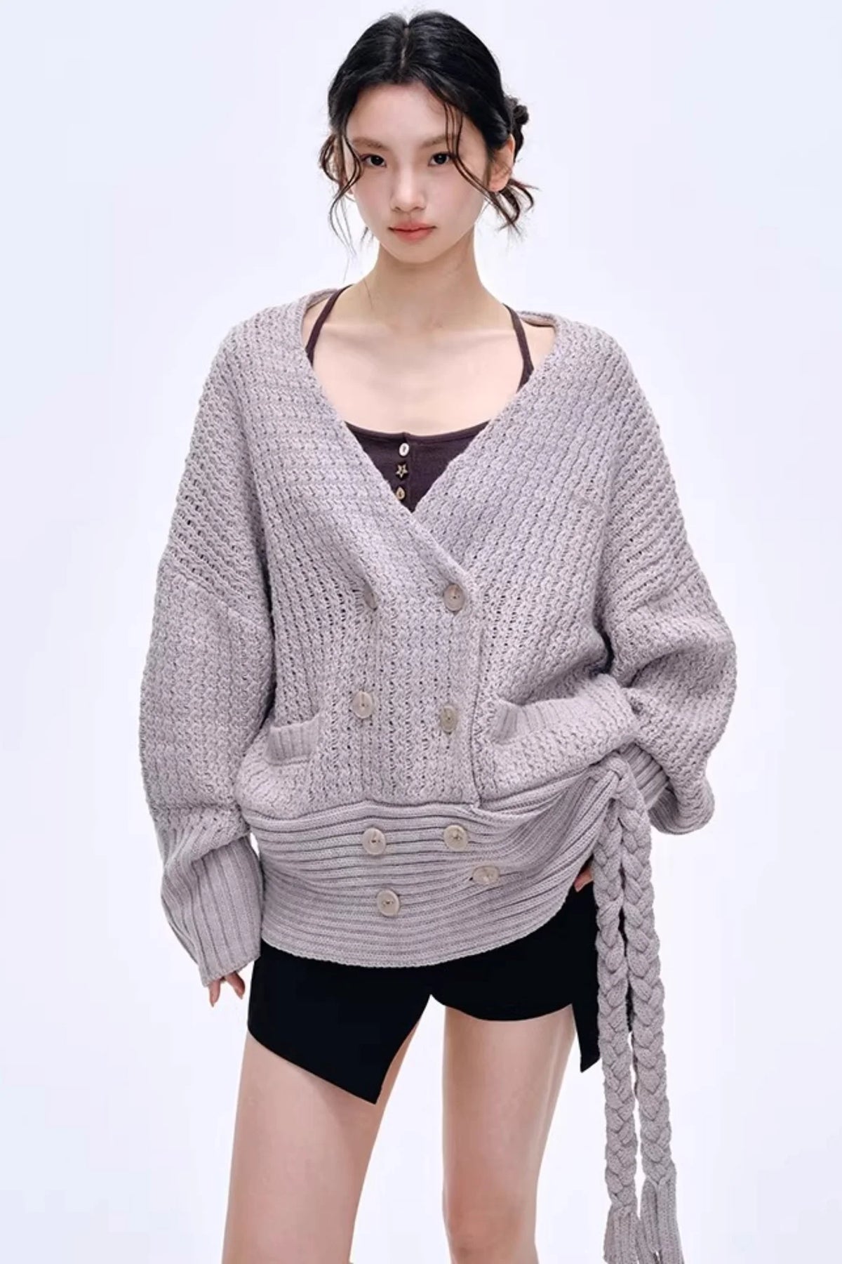 Retro U-Neck Slim-Fit Top