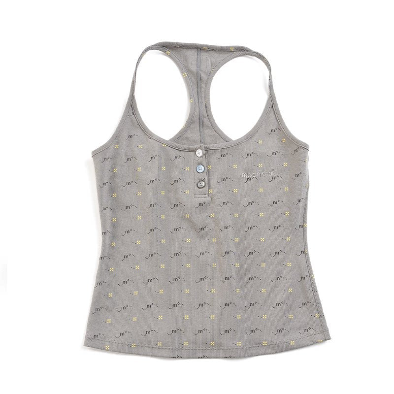 Retro U-Neck Slim-Fit Top
