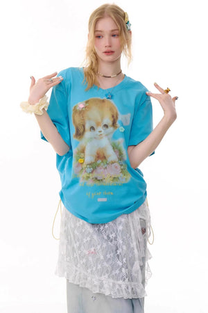 Retro V-Neck Blouse