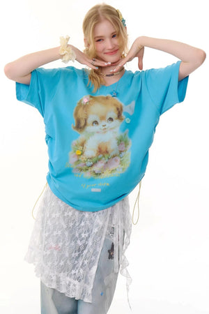 Retro V-Neck Blouse