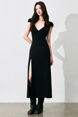 Retro V-Neck Lace Dress