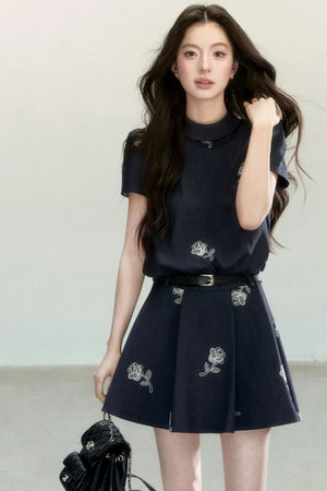 Retro Waist-Slimming A-Line Dress