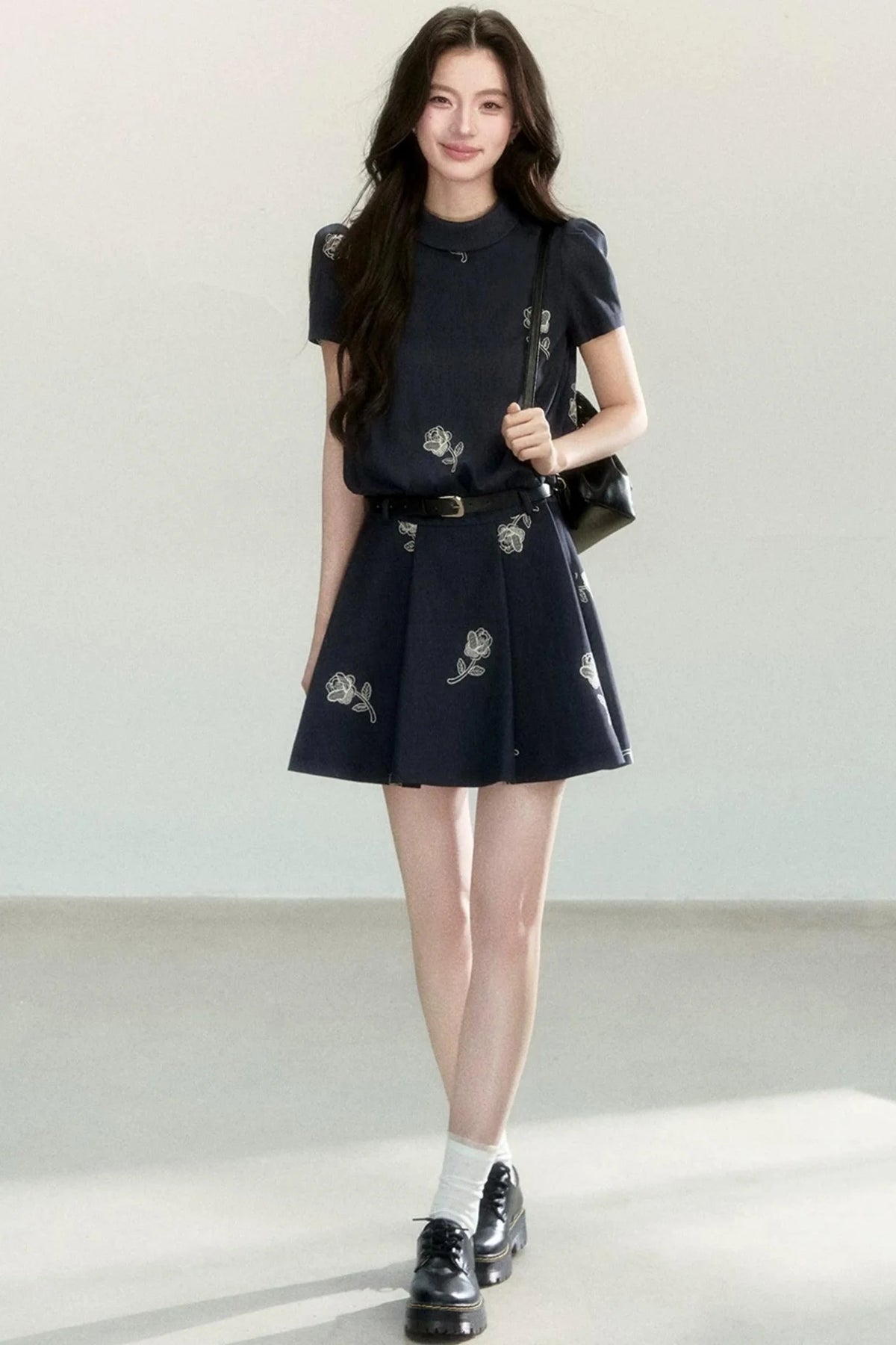 Retro Waist-Slimming A-Line Dress
