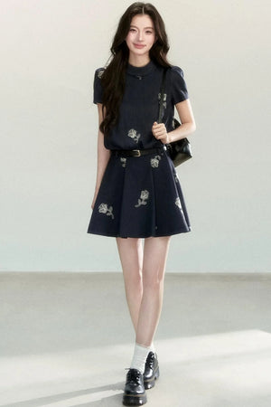 Retro Waist-Slimming A-Line Dress