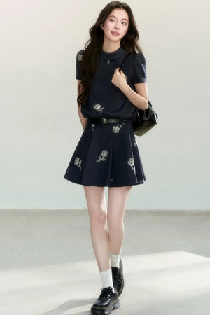 Retro Waist-Slimming A-Line Dress