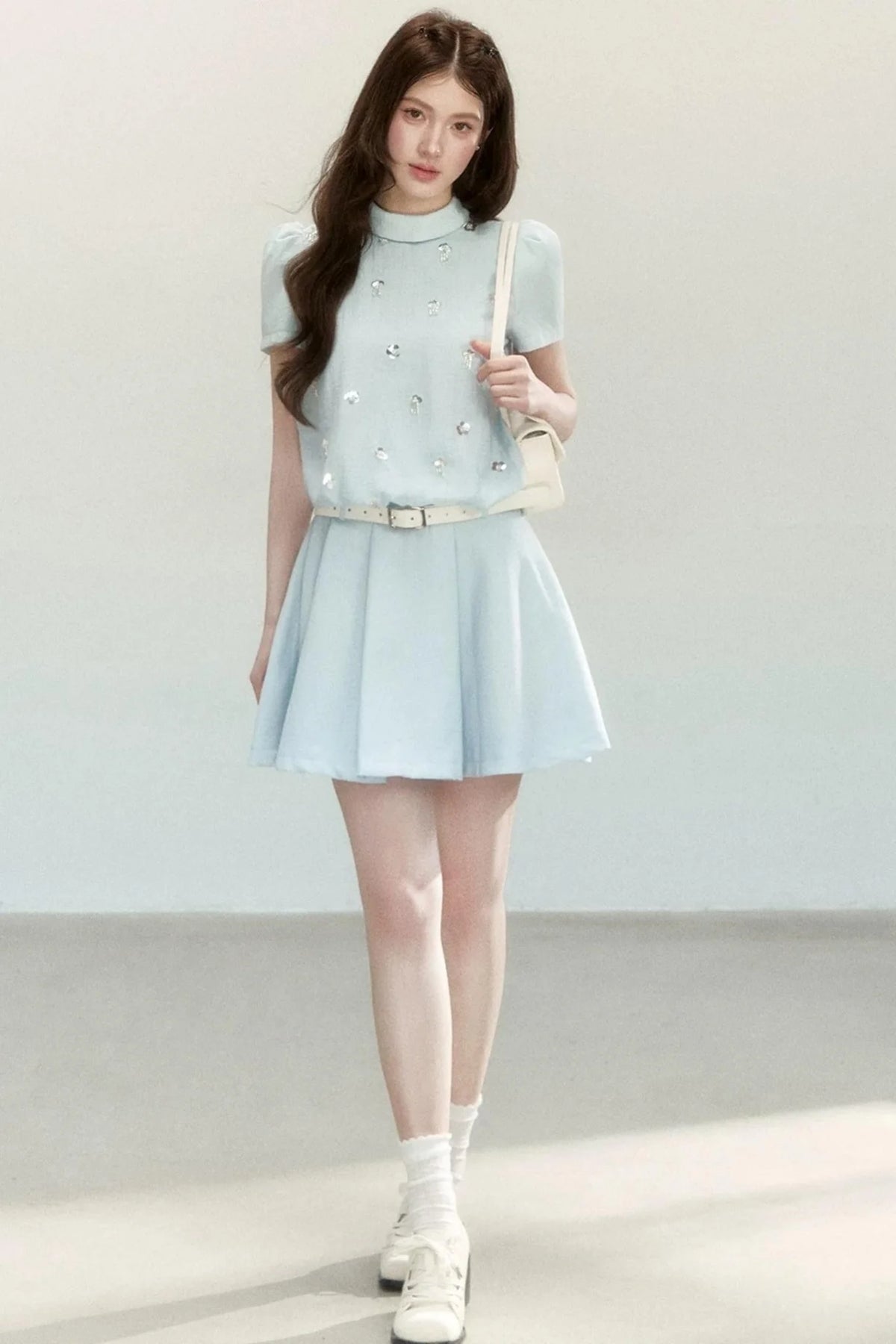 Retro Waist-Slimming A-Line Dress