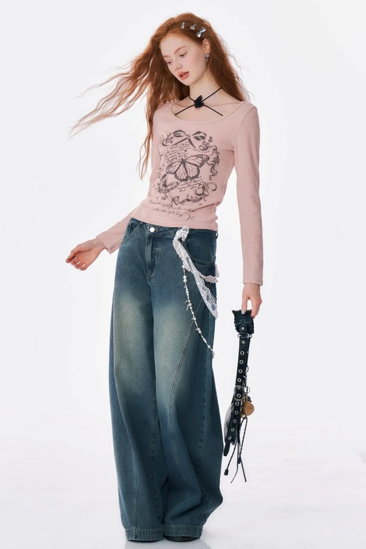 Retro Wash Blue High Waist Jeans