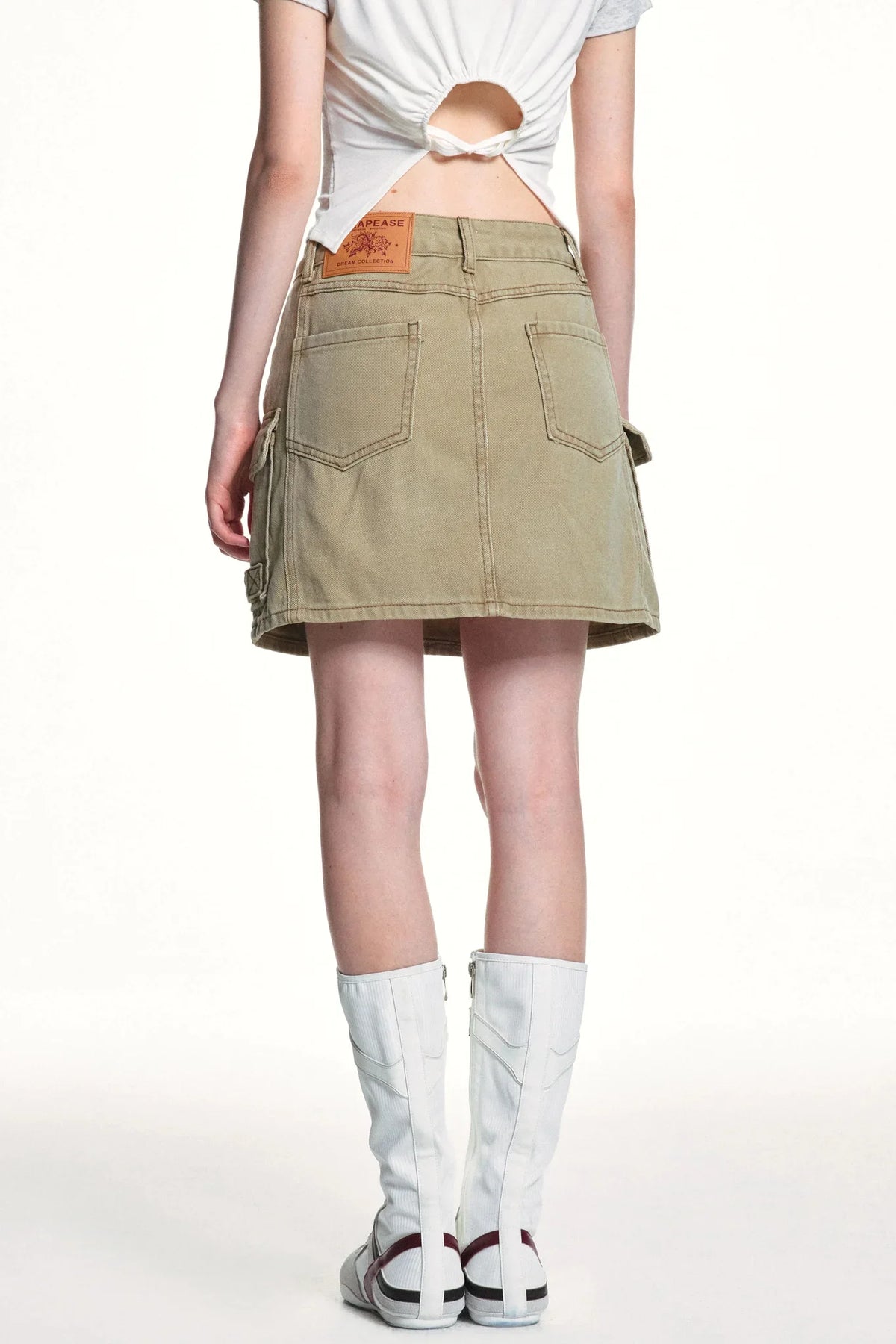 Retro Washed Slimming Denim Skirt