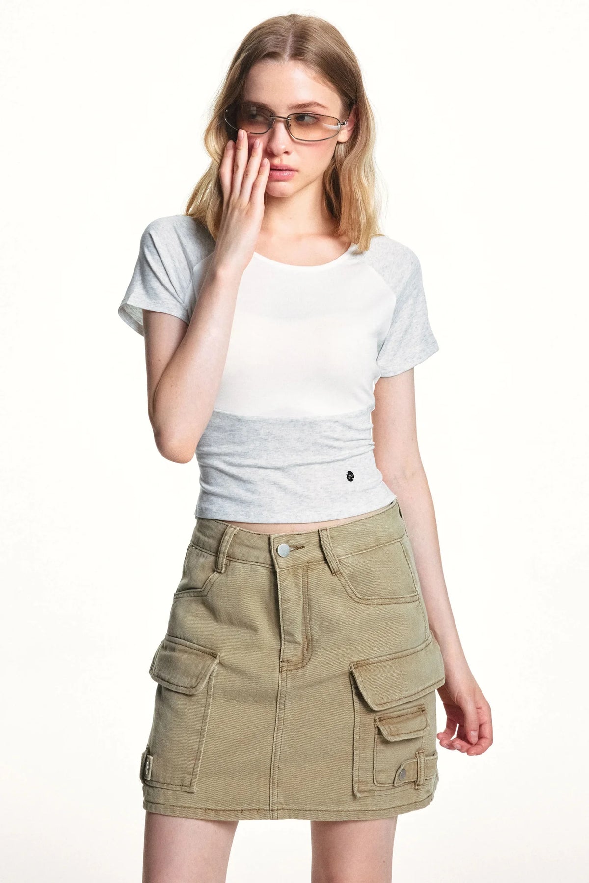 Retro Washed Slimming Denim Skirt