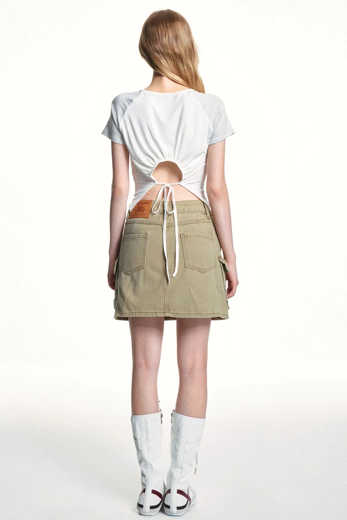 Retro Washed Slimming Denim Skirt