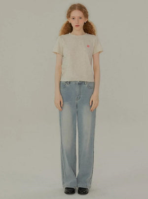 Retro Washed Straight Pants