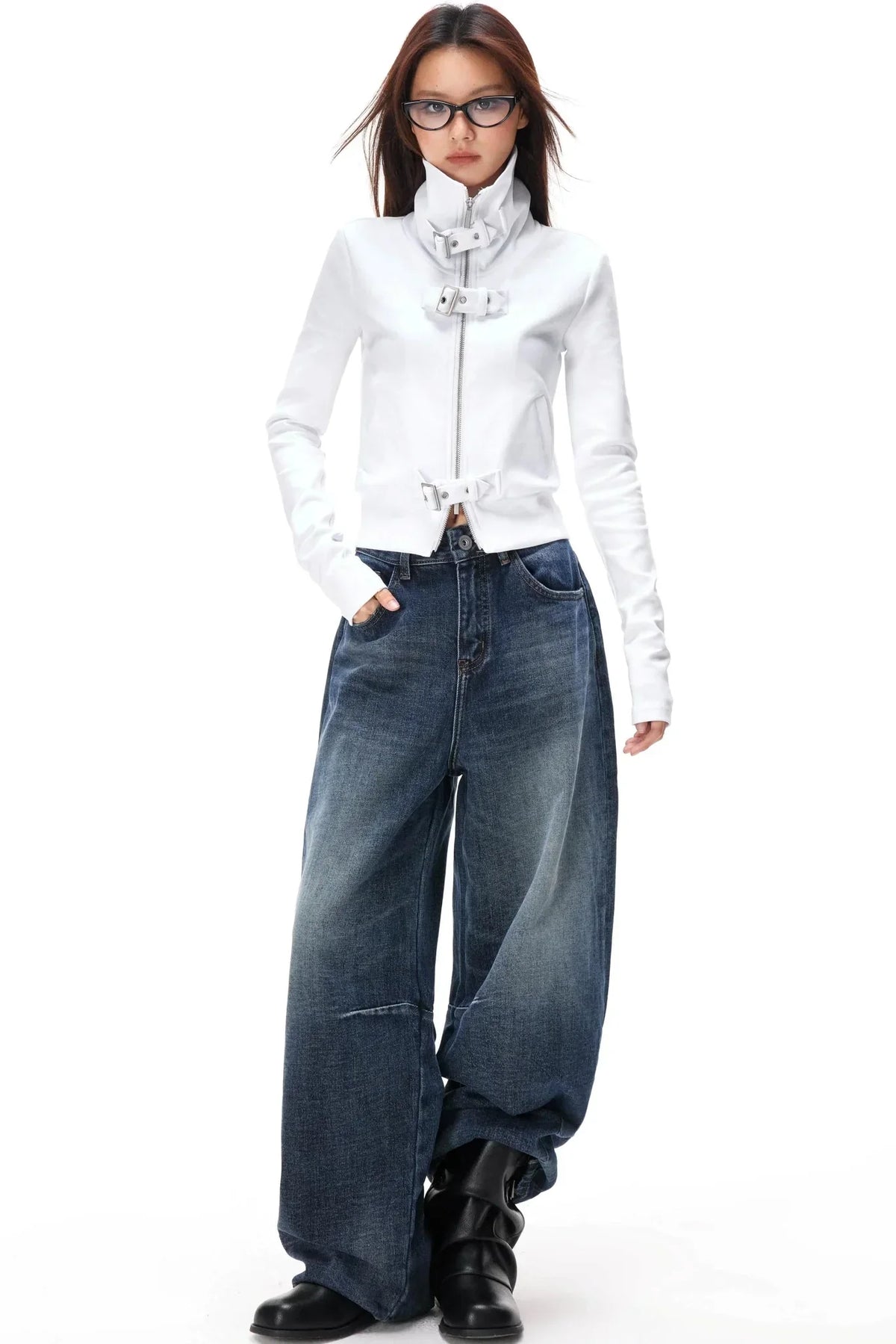 Retro Washed Velvet Scimitar Jeans
