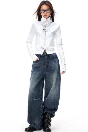 Retro Washed Velvet Scimitar Jeans