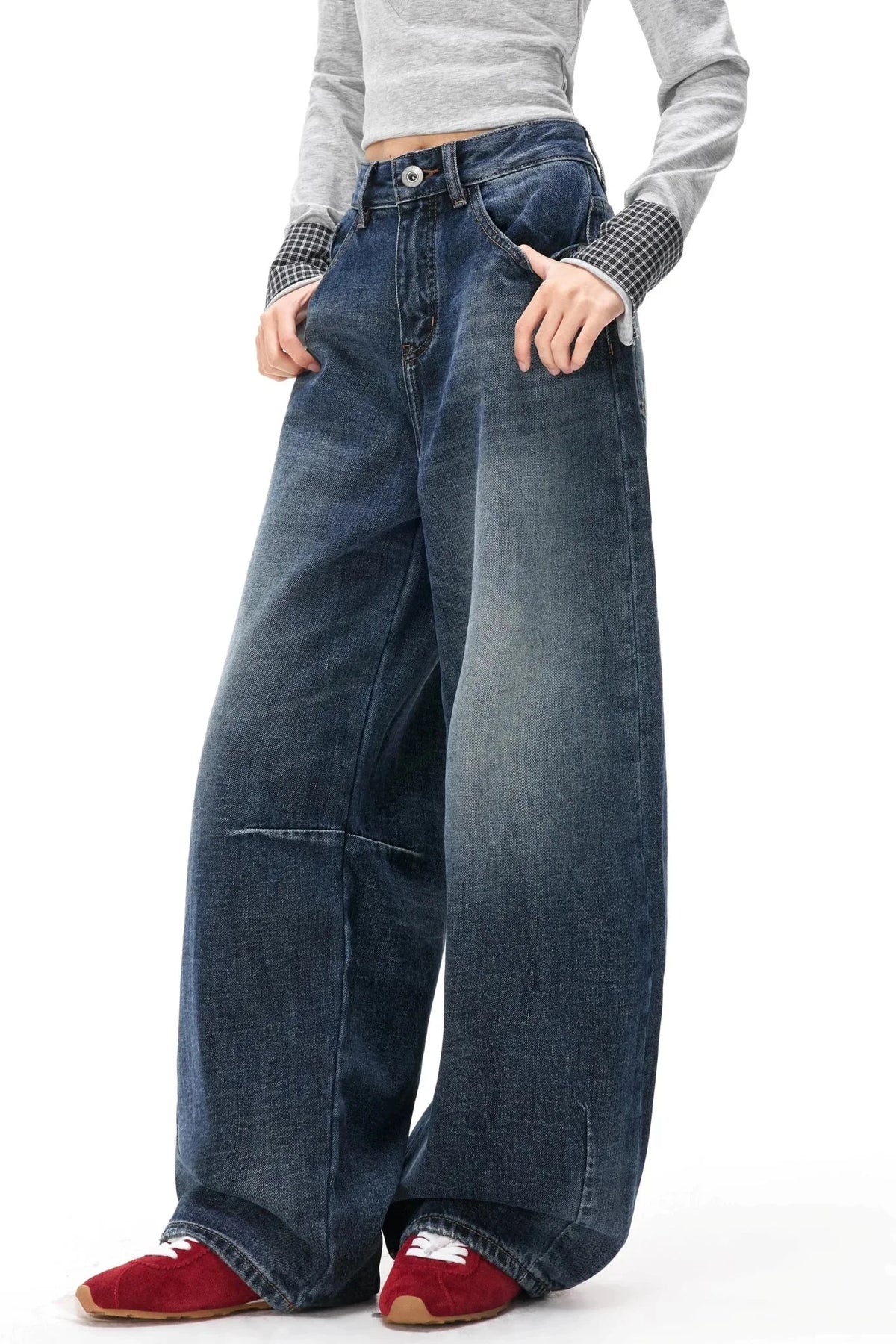 Retro Washed Velvet Scimitar Jeans