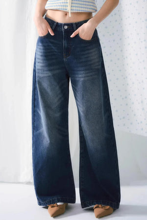 Retro Whiskered Denim Pants