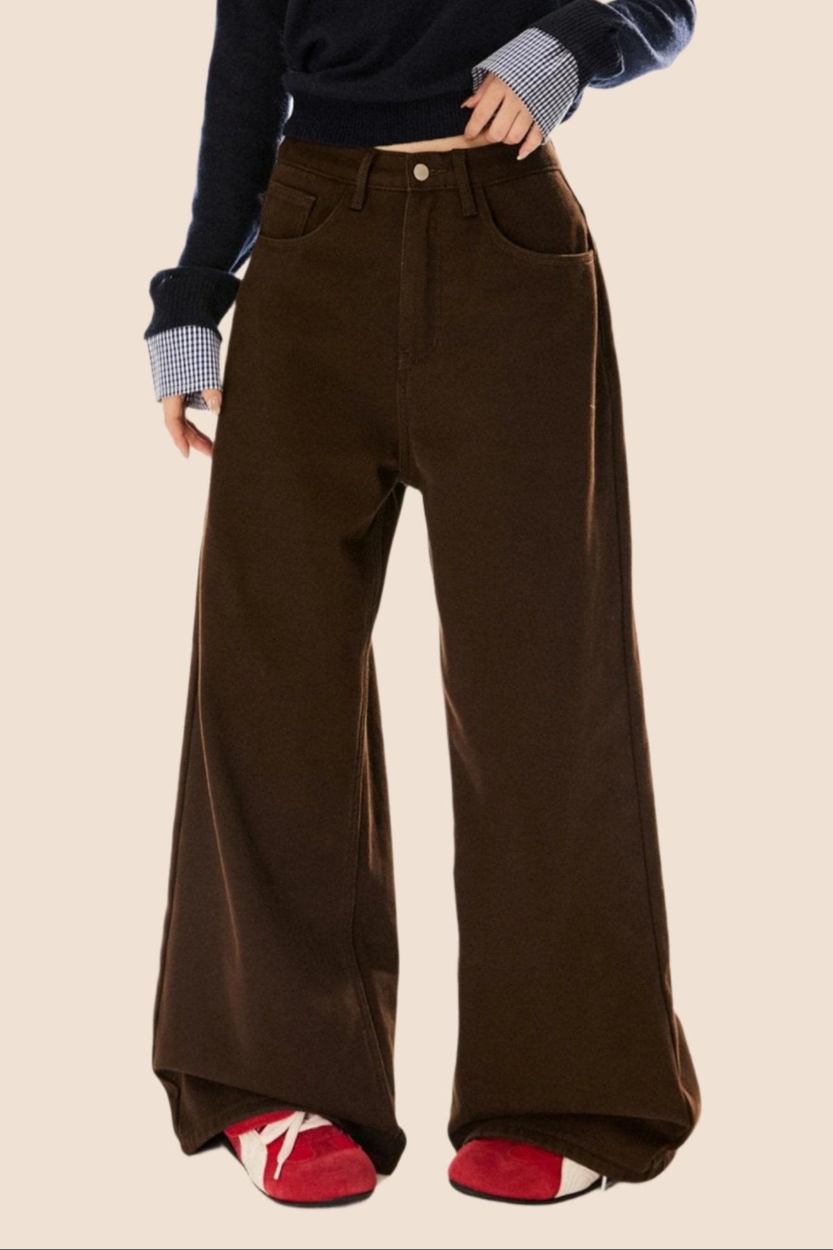 Retro Wide-Leg Trousers