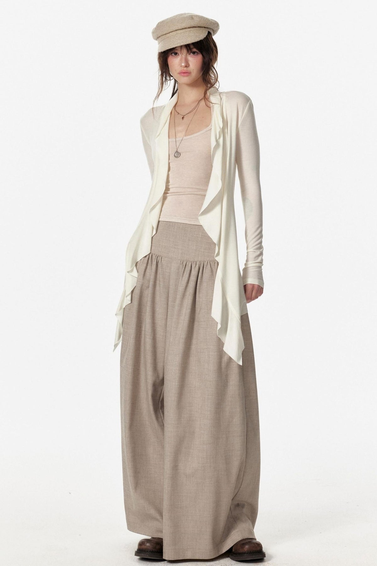 Retro Wide Slim Drape Pants