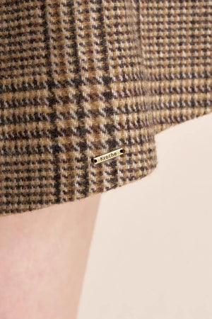 Retro Wool Plaid Skirt