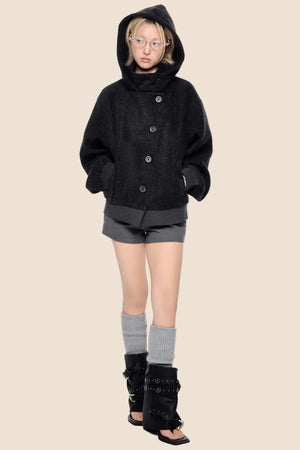Retro Woolen Hooded Jacket