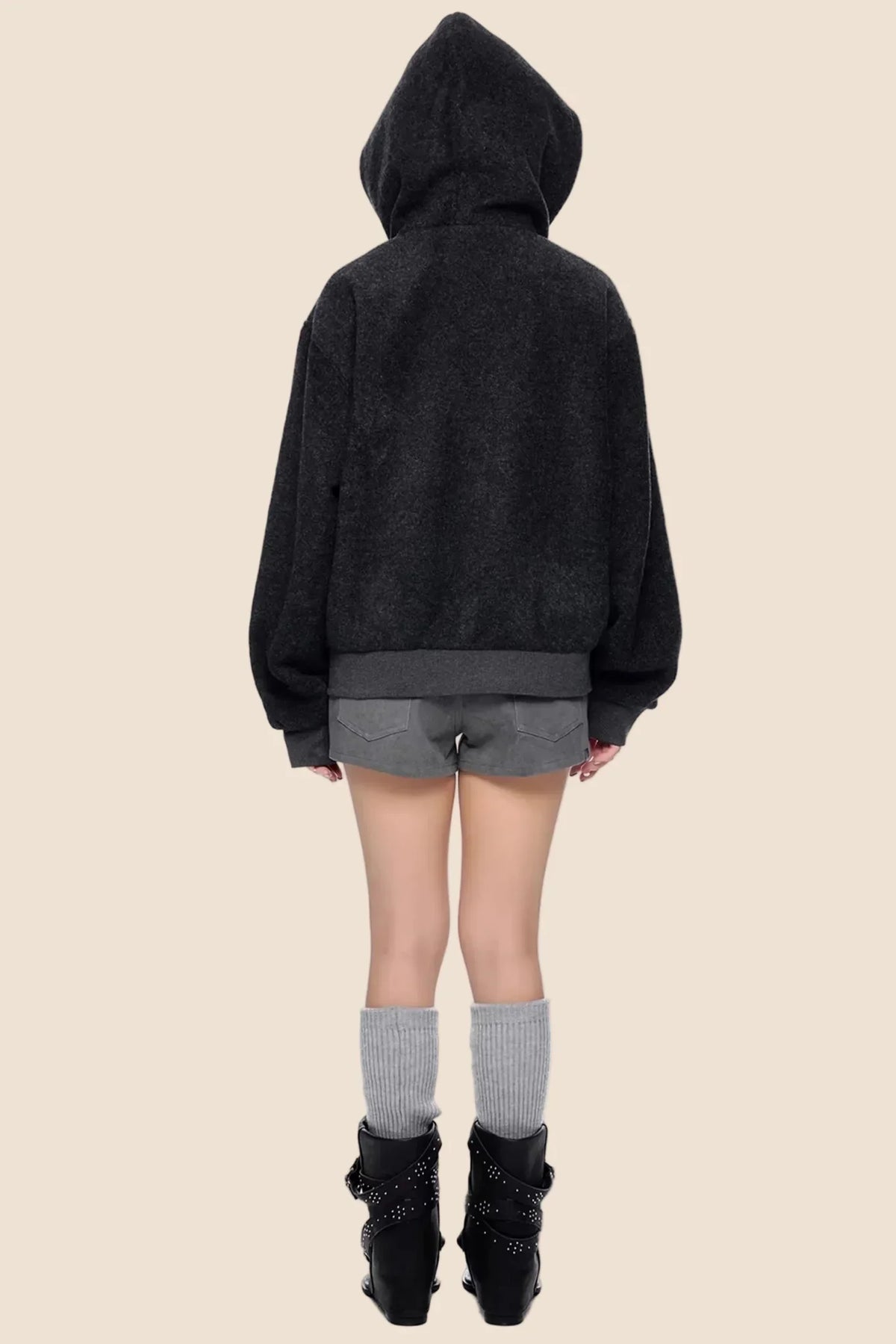 Retro Woolen Hooded Jacket