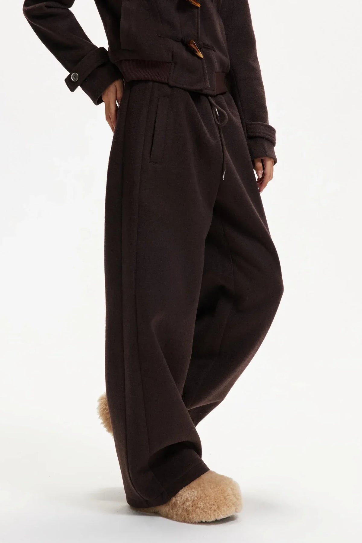 Retro Woolen Jacket & Pants Set-Up