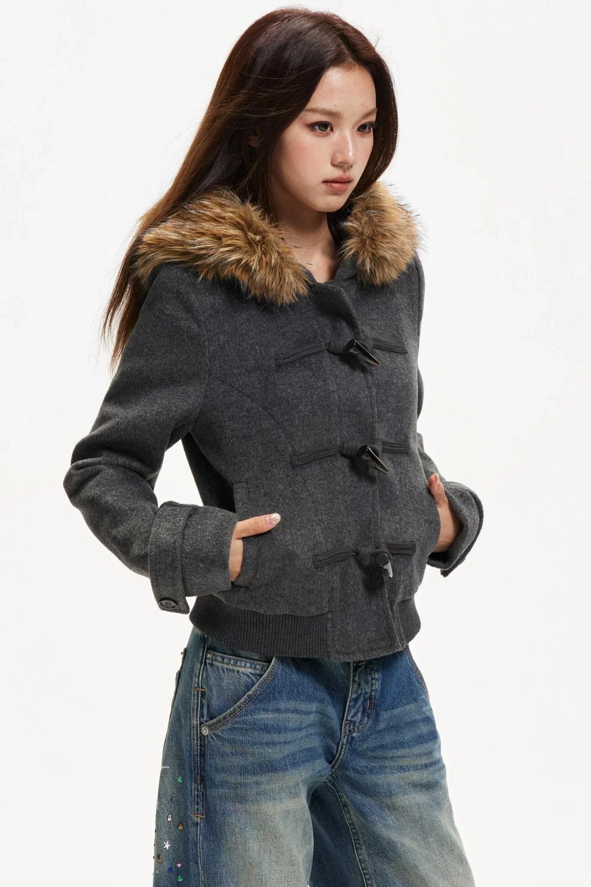Retro Woolen Jacket & Pants Set-Up