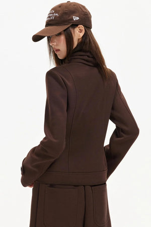 Retro Woolen Scarf Coat