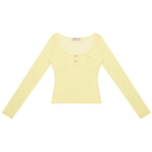 Retro Yellow Knit Top