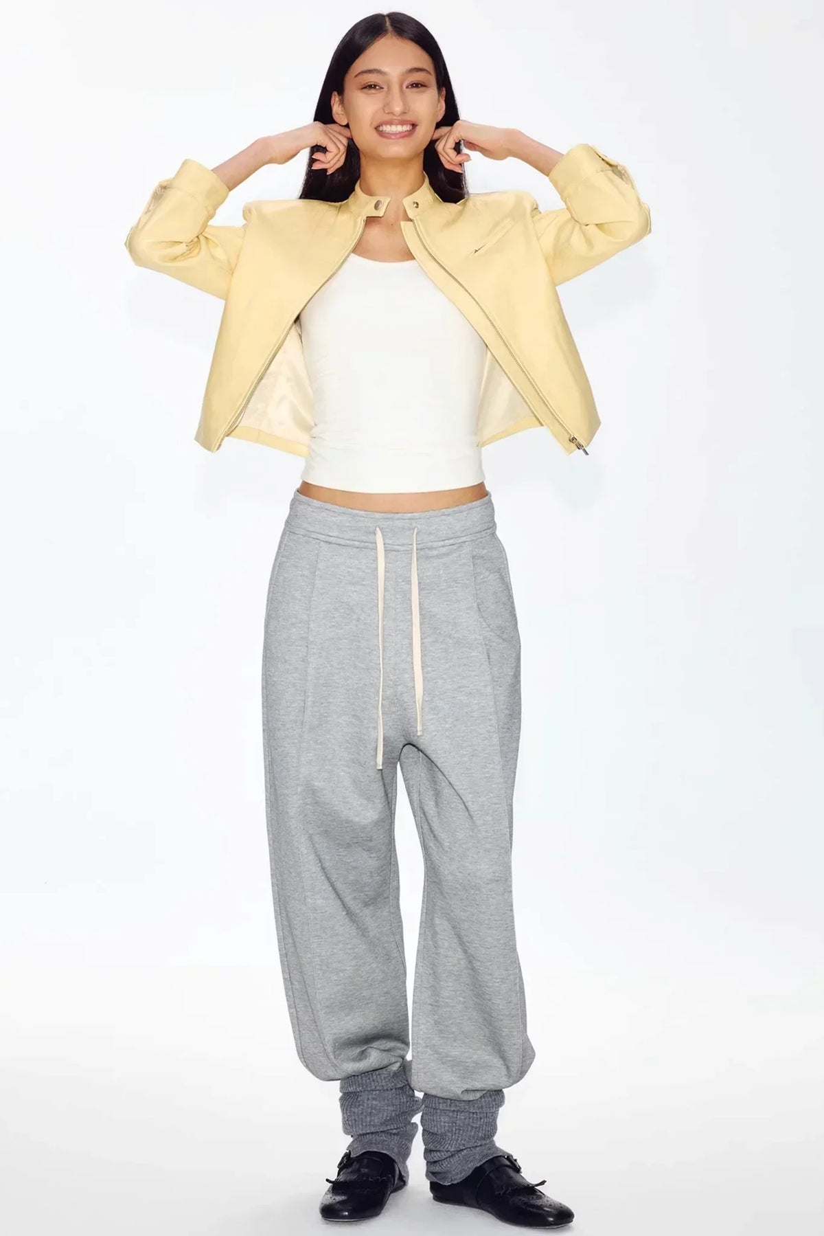 Retro Yellow Leather Jacket