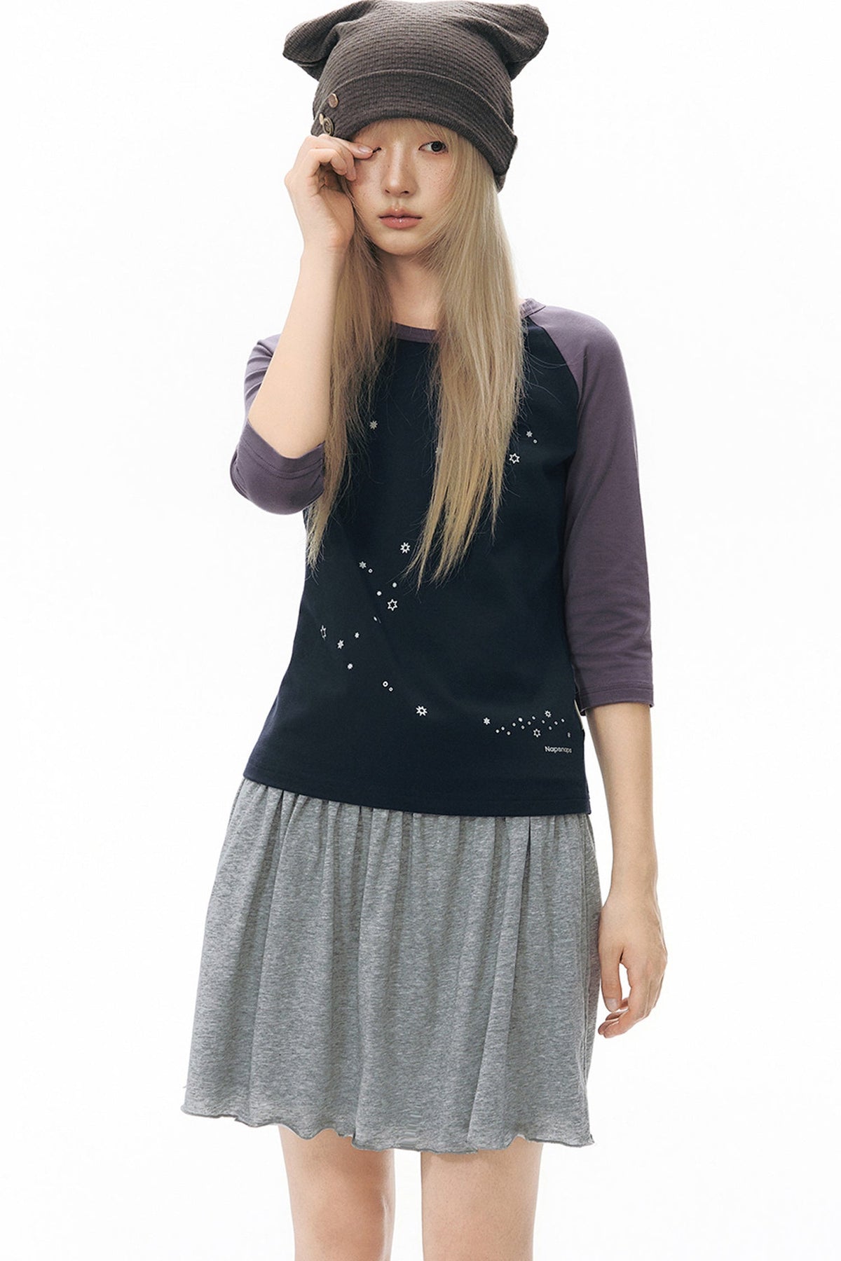 Reversible A-Line Cuffed Waistband Knit Skirt