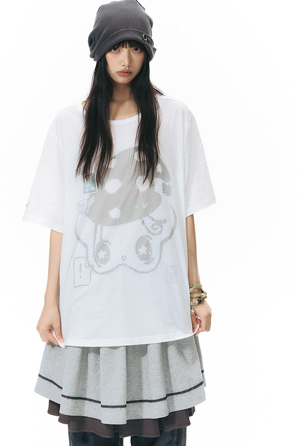 Reversible Color-Blocked Knit Skirt