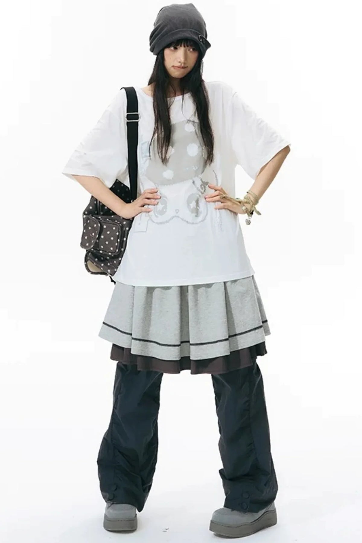 Reversible Color-Blocked Knit Skirt