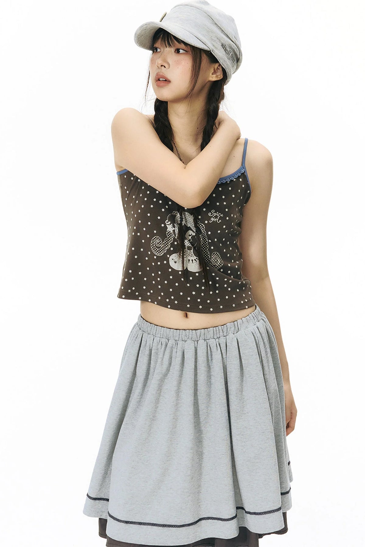 Reversible Color-Blocked Knit Skirt