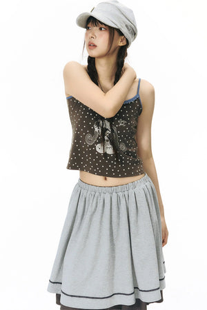 Reversible Color-Blocked Knit Skirt