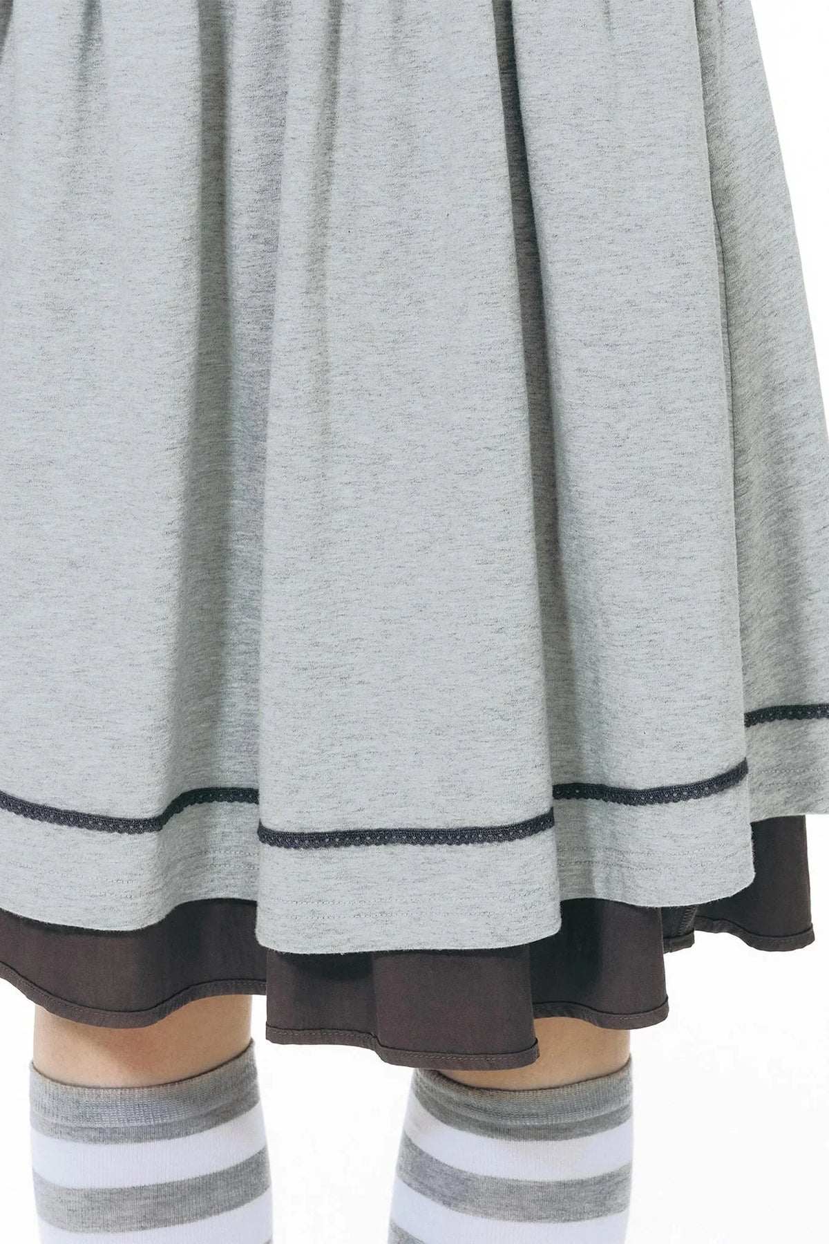 Reversible Color-Blocked Knit Skirt