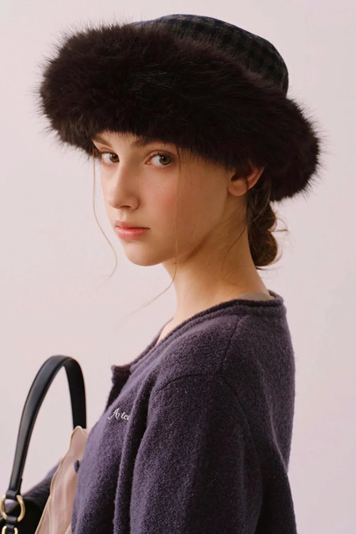 Reversible Faux Fur Beret