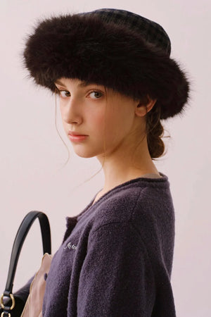 Reversible Faux Fur Beret