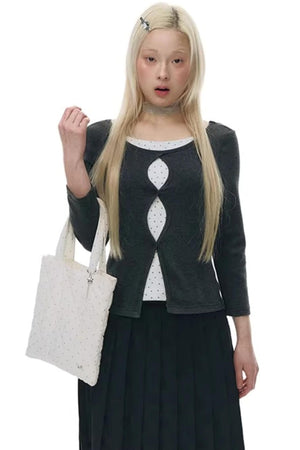 Reversible Faux Sleeve Top
