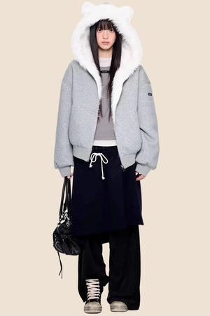 Reversible Furry Cotton Jacket