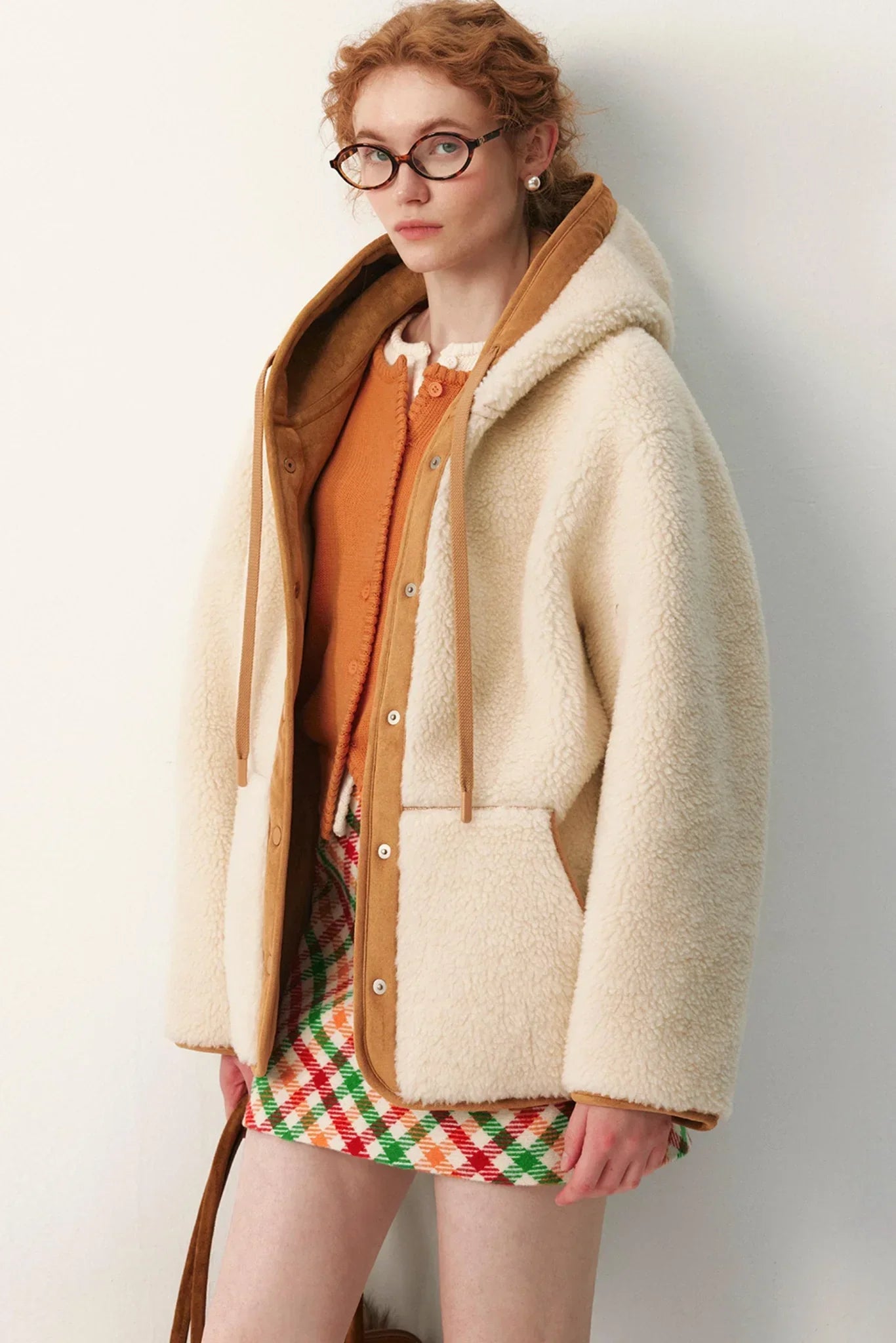 Reversible Hooded Suede Jacket