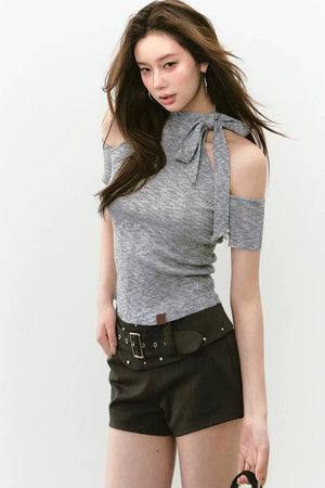 Reversible Lace-Up Knit Vest